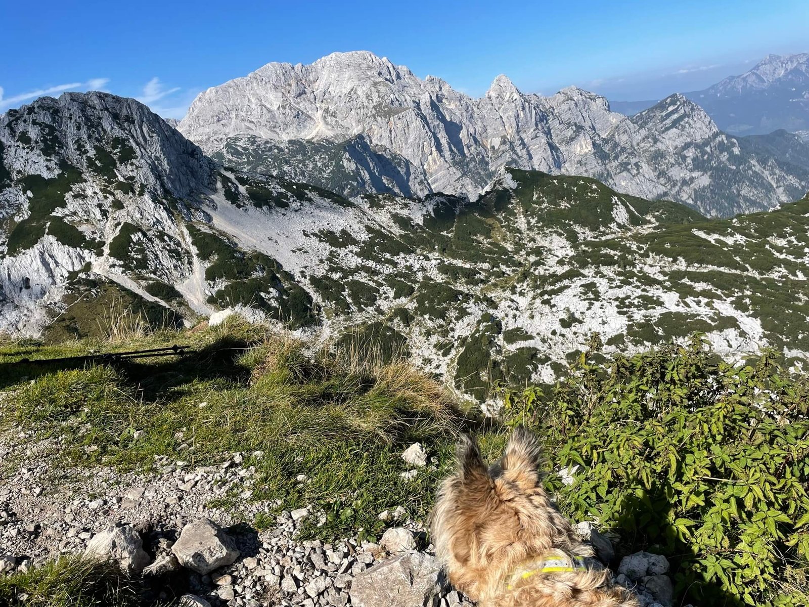 james kijkt uit over bergen triglav national park