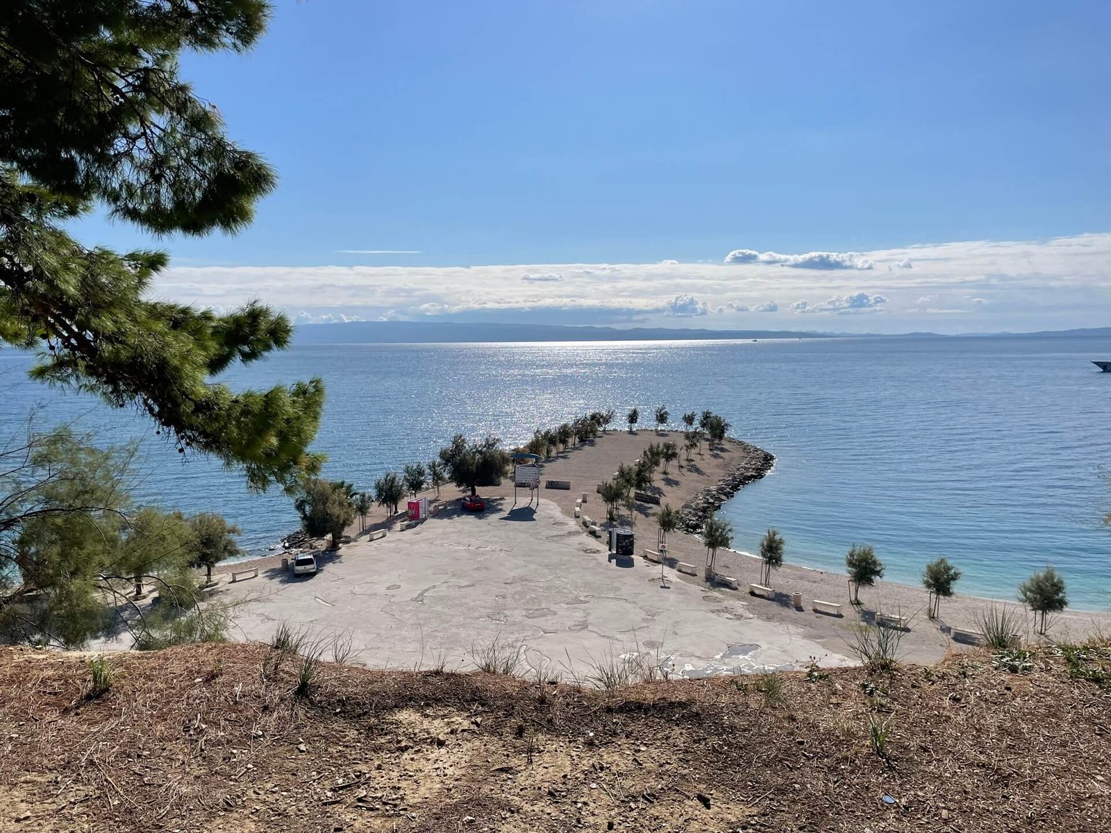 split strand uitzicht klif