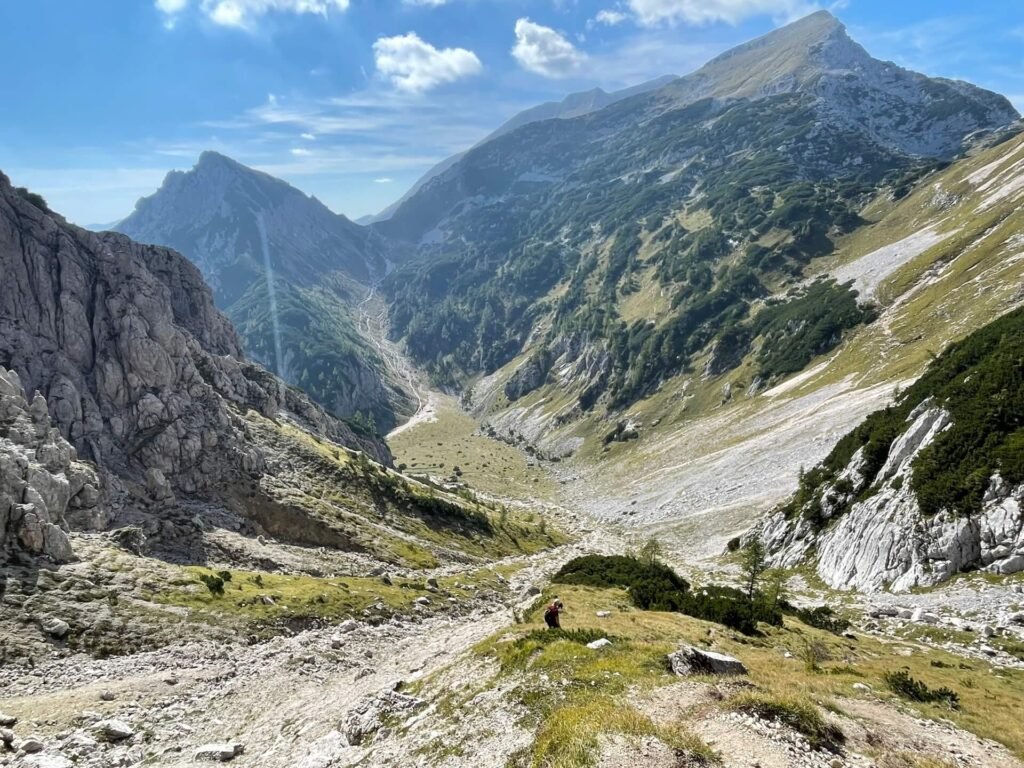 steile afdaling triglav