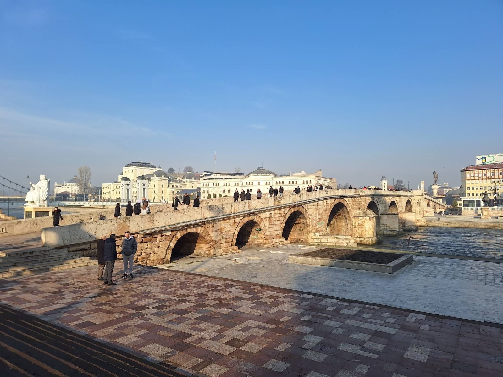 skopje center stone bridge
