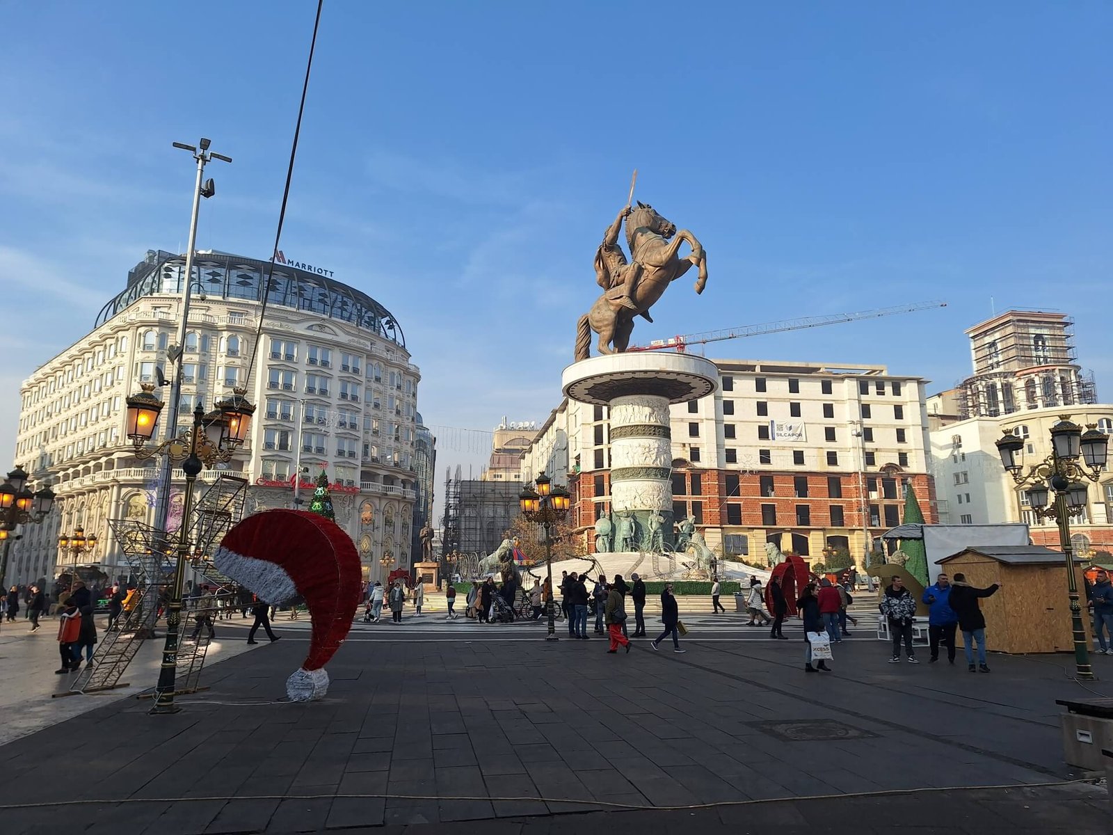 skopje macedonia square newyear 2024