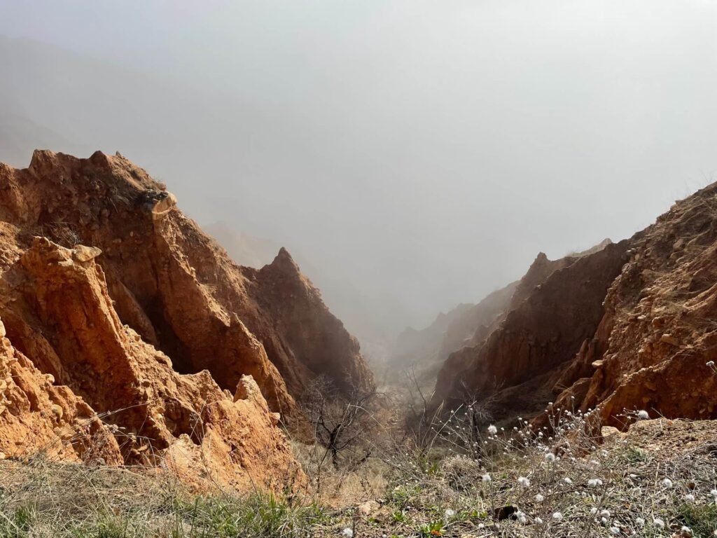 stob pyramids in de mist