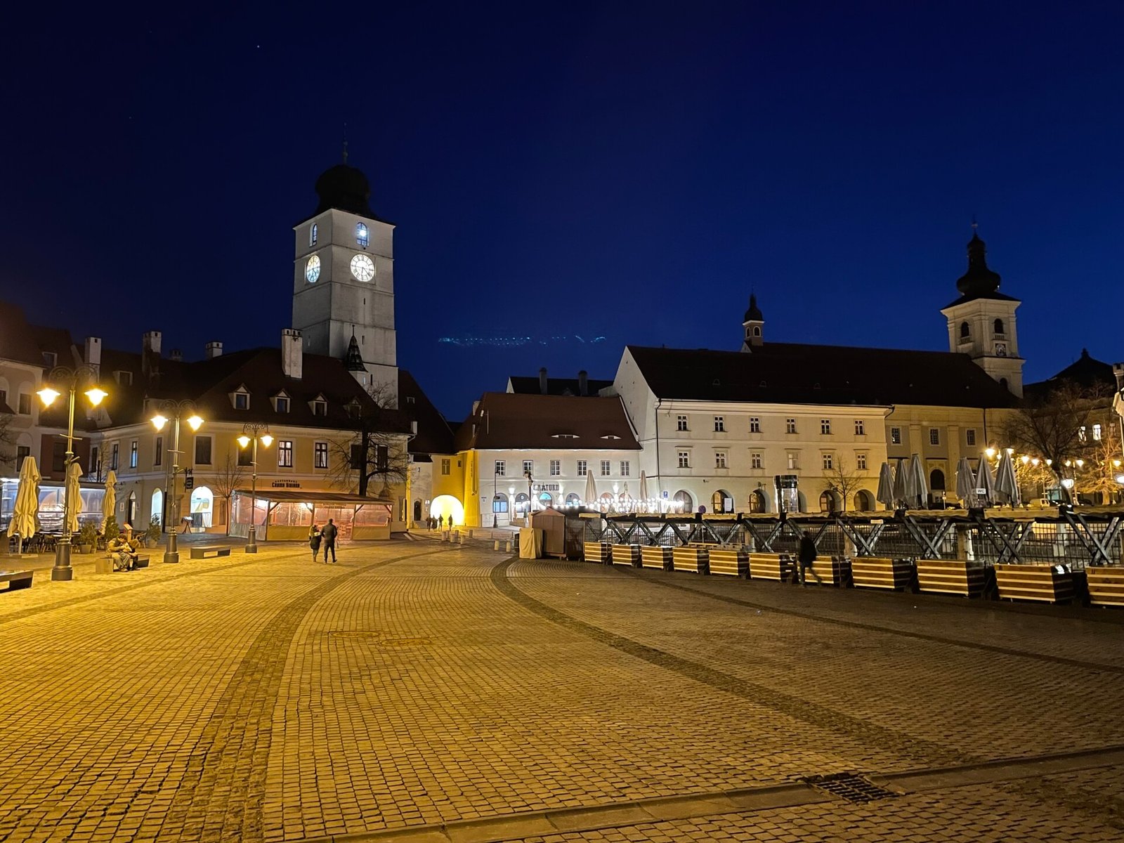 sibiu small square night