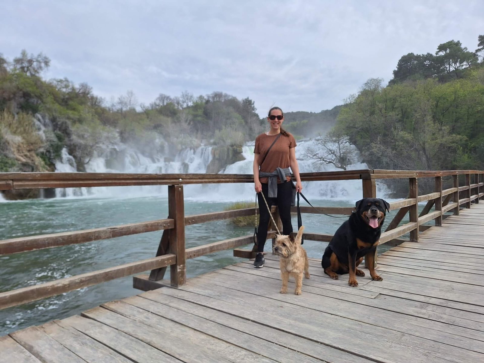 Krka watervallen Kitty honden