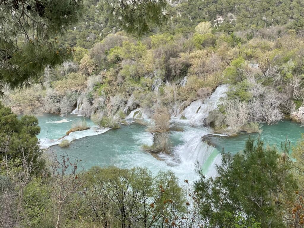 Krka watervallen zijzicht