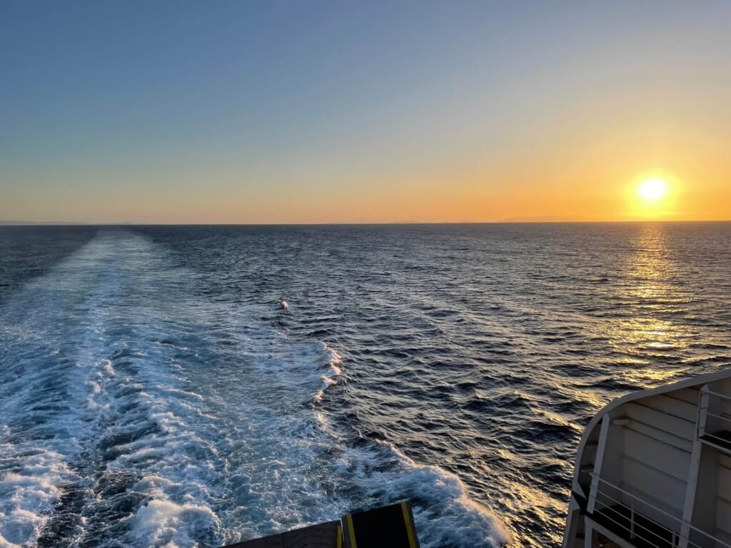 sardinie civitavecchia overtocht zonsondergang