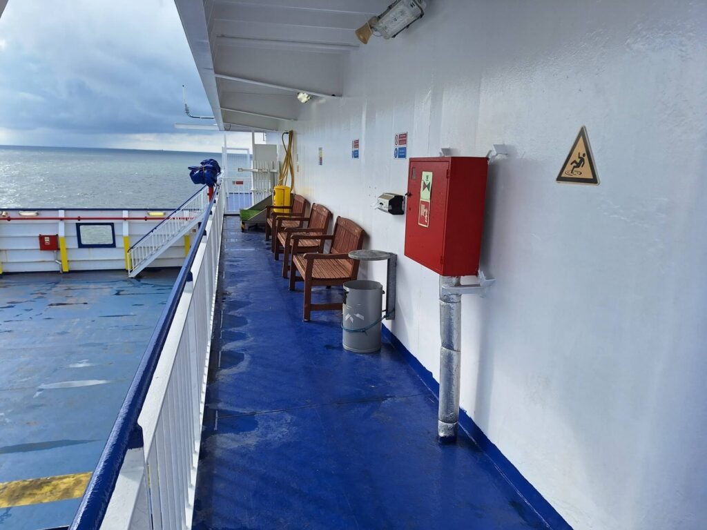 Ferry van Liepaja naar Travemunde hondendeck