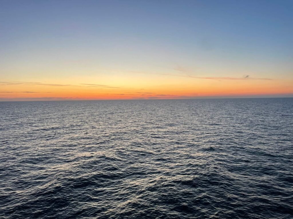 Ferry van Liepaja naar Travemunde sunset